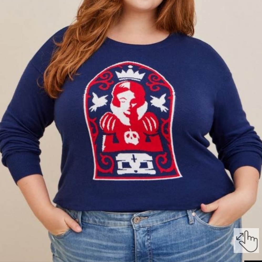 NWT TORRID Disney's Snow White Pullover Sweater Size 3(22-24)